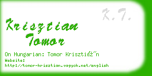 krisztian tomor business card